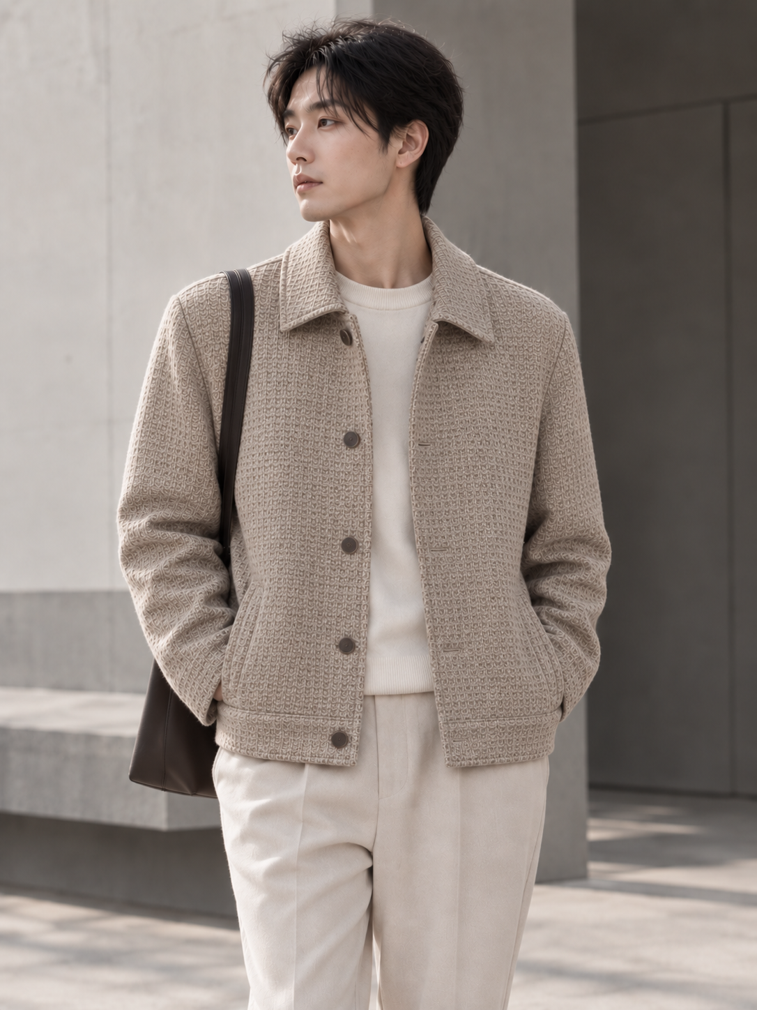 纵序肌纹｜Linear Textured Knit 模特展示 1