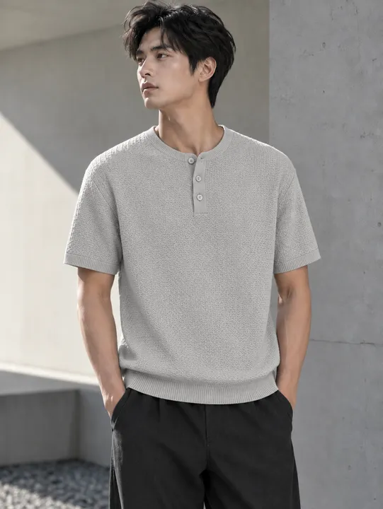 H2086 方阵浮格｜Raised Grid Knit 成衣效果
