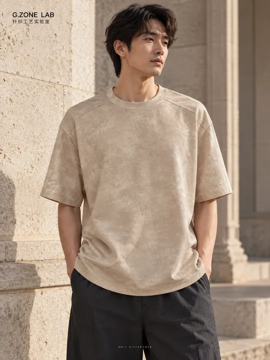 1849 绒点横纹｜Velvet Fleck Lines Garment View